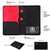 Passport Holder by POCKT - RFID Blocking Travel Wallet for Safe Trip, Document Organizer + Gift Box | Black & Red