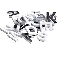 Lzttyee Decorative 120pcs/1 Set Magnetic EVA Alphabet Letters for Refrigerator/White Board (White)