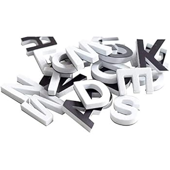 Lzttyee Decorative 120pcs/1 Set Magnetic EVA Alphabet Letters for Refrigerator/White Board (White)