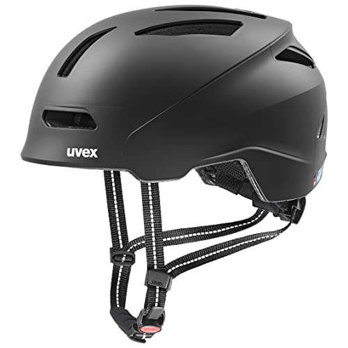 uvex urban Planet - robuster City-Helm für Damen und Herren - aus Recyclingmaterial - optimierte Belüftung - Black matt - 54-58 cm