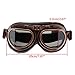 MENGCORE Motorcycle Goggles Glasses Vintage Motocross Classic Goggles Retro Aviator Pilot Cruiser Steampunk ATV Bike UV Protection Copper (Smoky Gray)