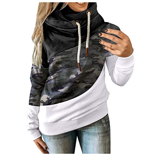 MmNote Womens Cowl Neck Color Block Striped Tunic Sweatshirt Drawstring  Pullover Long Sleeve Hoodie Casual Tops in Oman Whizz Personal Groomers