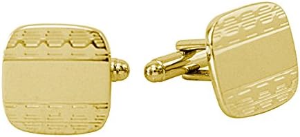 Gold Tone Cuff Links - Square Design FWCL-03G
