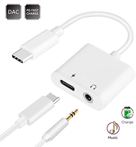 Arzonb Headphone Adapter car Charger 2 in 1 Headphone Jack Dongle AUX Audio Splitter