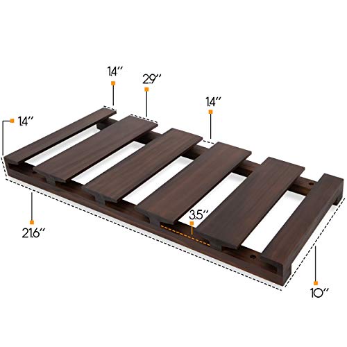 Rustic State Eze Stemware Glass Rack Under Cabinet Easy to Install Hanging Bar Glass Rack 21.6 Inch by 10 Inch Chestnut