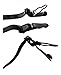 Jelinda Side Fixing Adjustable Shirt Stay Garters with Non-slip Locking Clamps, Plastic, Black/White, One Size