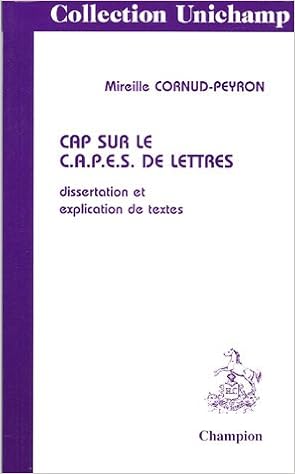 Amazon Fr Cap Sur Le Capes De Lettres Cornud Peyron Mireille Livres