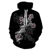 LaiYuTing Nieuwe mannen schedel 3D digitale afdrukken losse Hooded trui vrouwen Hooded Plus Size Paar Outfit