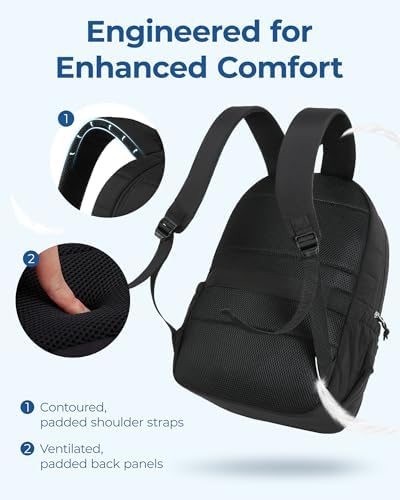 Laptop Rucksack für Frauen, Reiserucksack Schulrucksack Teenager Gesteppter Tagesrucksack, Wasserfeste Büchertasche für 15,6-Zoll-Laptop, College Reise Beige