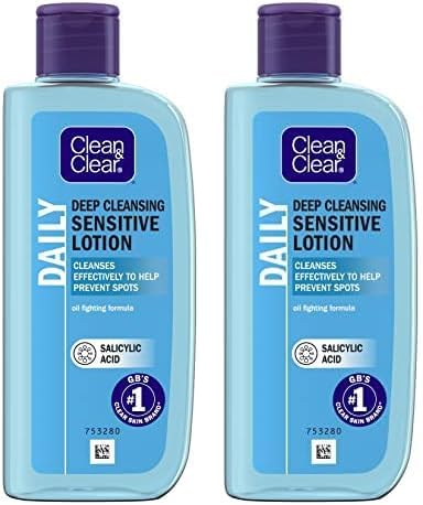 Clean & Clear Deep Cleansing Lotion for Sensitive Skin 200ml Pack of 2