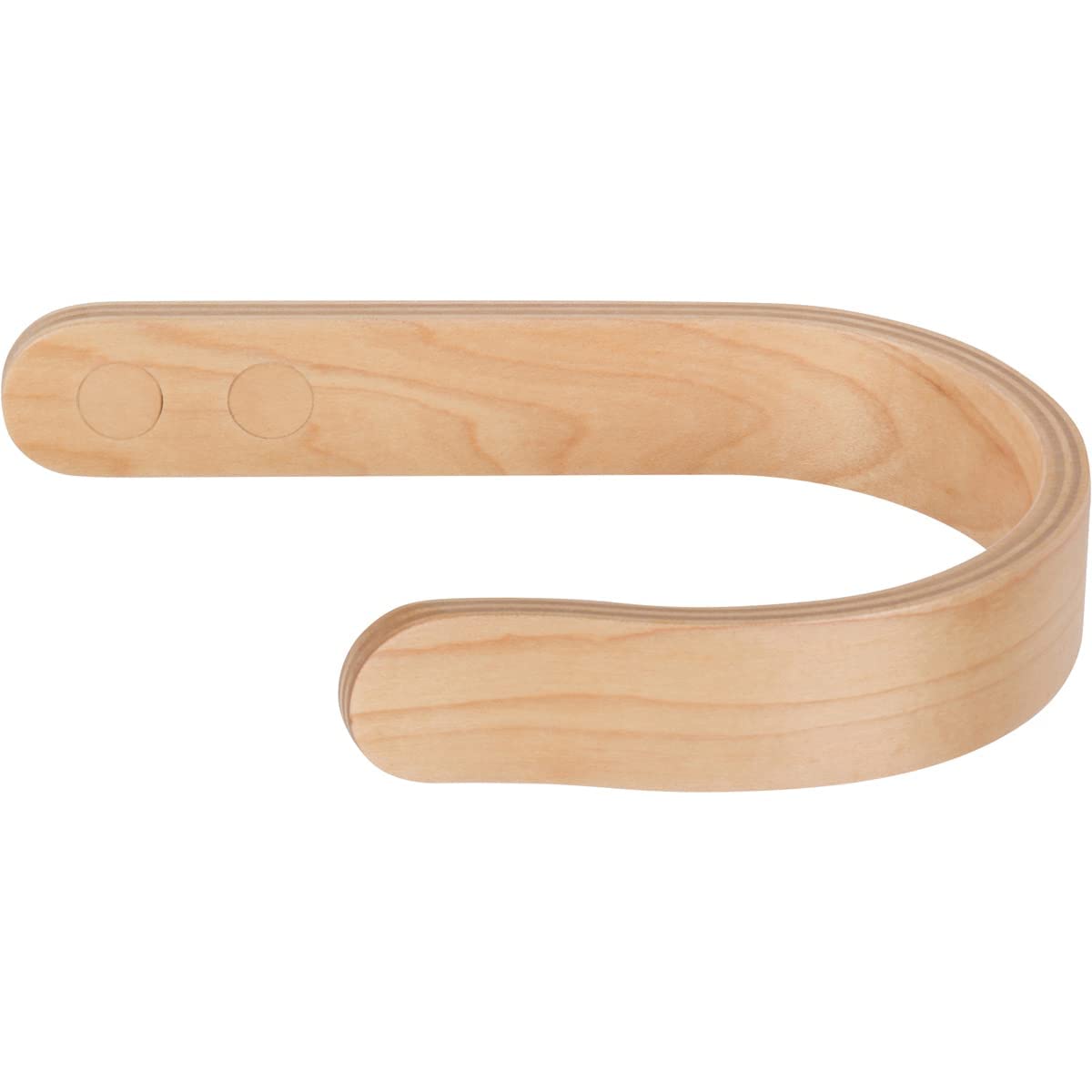 2 x Waveply Wood Curtain Holdbacks Plywood Drapery U Shaped Hook Tiebacks for Wall (Maple)