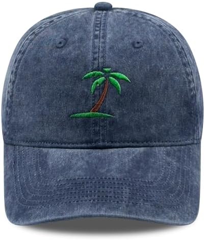 Palm Tree Hat, Hawaii Tropical Palm Tree Baseball Cap, Summer