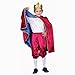 Deluxe Royal King Dress Up Costume Set - Maroon - X-Large 16-18