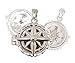 Stanley London Sterling Silver Compass Rose Locket with Working Compass (Personalized Locket No Chain)