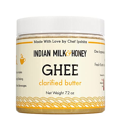 Classic Ghee Butter, GrassFed by Indian Milk & Honey, 7.2 oz with 44