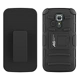 Kyocera Hydro Icon / Hydro Life Case - Armatus Gear (TM) Tactical Hybrid Armor Case 2-in-1 Dual Layer Protector with Kickstand and Holster Combo For Kyocera Hydro Icon C6730 / Hydro Life C6530 - Black