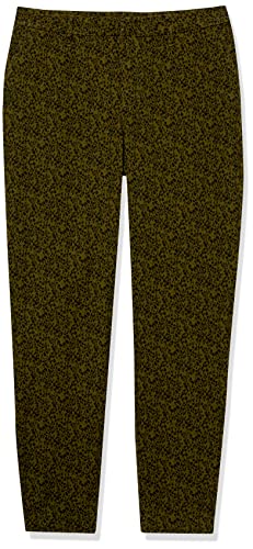 AMAZON ESSENTIALS WOMEN’S BI-STRETCH SKINNY ANKLE PANT (AVAILABLE IN PLUS SIZE), OLIVE ANIMAL PRINT, 34