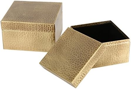 Embossed brass jewelry box decoration/ decorative storage box model/ Golden trinket box-C