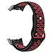 Aolvo Silicone Watch Bands Replacement Accessories Strap fit Samsung Gear Fit2 Pro SM-R365/ Gear Fit2 SM-R360 Black-red