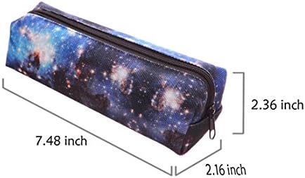 Cute Zipper Emoji Pencil Case Pouch Multifunction for Travel/School Art/cosmetic Bag (space stars)