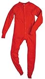 Indera Big Boys Rib Knit Union Suit, Red 23475