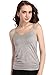 Vislivin Women's Basic Solid Camisole Adjustable Spaghetti Strap Tank Top Black/White/Black/Gray M