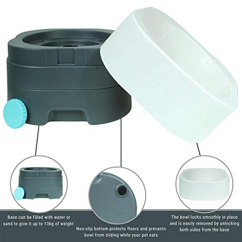 PET WEIGHTER Elevated Dog Bowls for Large Dogs and Cats, Heavy Dog Bowl