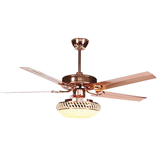Remote Control Restaurant Ceiling Fan Light European Decorative