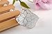 Fashion Month Womens Elegant Enamel Flower White Gold Band Bloom Petal Platinum Wedding Engagement Ring Crystal Inlay
