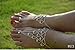 San Tokra 2 Pieces Rhinestone Foot Jewelry Barefoot Sandals Bridemaids Beach Wedding Jewelry Toe Ring Anklet