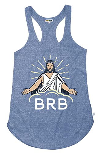 TIPSY ELVES BLUE BRB EASTER TANK TOP FOR WOMEN SIZE LARGE