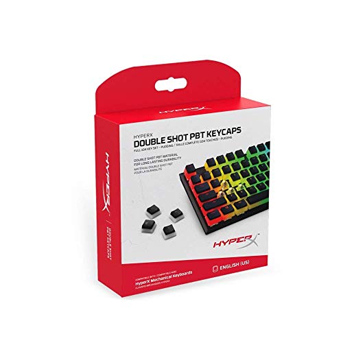 HyperX Double Shot PBT Keycaps, 104 Mechanical Keycap Set, Durable