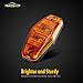 Partsam 2 Pcs LED Light 2 Diode Amber Universal Surface Mount Clearance Side Marker Trailer (Size: 2.53 x 1.06 x 0.71 inch)