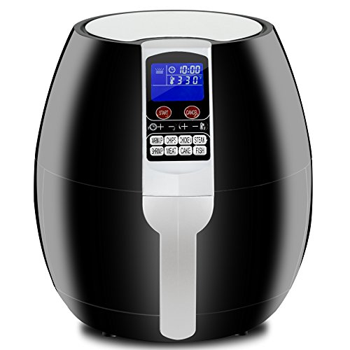 Super Deal 3.7Quart Electric Air Fryer w/ 8 Cooking Presets, Temperature Control, Auto Shut off & Timer, LCD Digital Display Screen