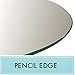 24" Round Tempered Glass Table Top 3/8" Thick with Pencil Edge