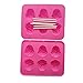 Yunko 3d Rose Flower Lollipop Shape Silicone Chocolate Candy Mold with Sticks 2pcs /Set