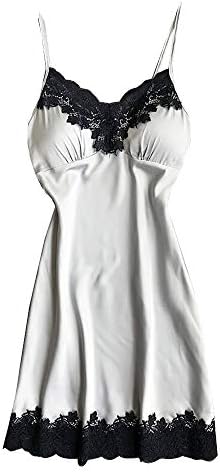 JOYXIA Nightwear Set, Women Sexy Lace Sleepwear Lingerie Temptation Bra Underwear (L, Silver)