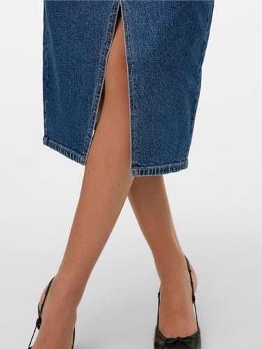 VMVERI HR Calf Denim Skirt GA NOOS