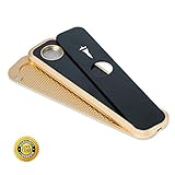 Power of Blaze Premium Cough Less Tobacco Pipe, Magnetic Slider, Pipe Screen, Carrying Box Complete Kit (Golden)
