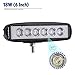 LED Light Bar YITAMOTOR 4PCS 18W 6 Inch Flood LED Work Light Pods Single Row Off Road Led Light Driving Light Fog Light Boat Light Waterproof SUV ATV 4WD Car Truck Golf Cart 12V 24V, 2 Year Warrantythumb 1
