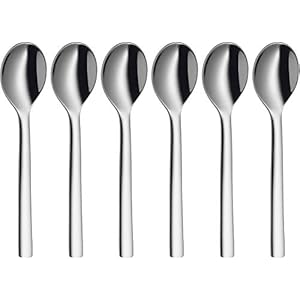 WMF Nuova 6-delige set espressolepels, 11 cm, gepolijst Cromargan roestvrij staal, vaatwasmachinebestendig