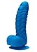 LZYAA Realistic Dildo, Liquid Silicone Material No Any Smell Adult Sex Toys Penis, Strong Suction Cup for Hand-Free 2 Balls G-Spot Vaginal Discreet Package(Blue)