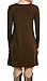 LILBETTER Women's Basic Long Sleeve Casual Loose T-Shirt Dress (Coffee M)