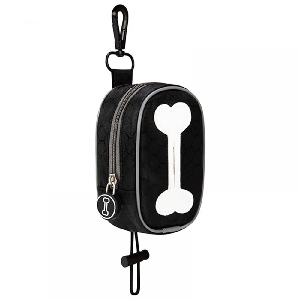 Dog Poop Bag Holder, Dog Waste Bag Dispenser w/Zipper for Dog Walking Running(No Poo Bags)