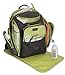 Jeep Perfect Pockets Baby Diaper Bag Backpack - Small Bag with 12 Roomy Pockets for The Ultimate Organizer - Includes Wipe Holder and Wipeable Changing Pad - Grey and Green