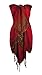 Peach Couture Women's Ravishing Reversible Jacquard Paisley Shawl Wrap Pashmina Maroon