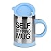 AZFUNN Updated Version Premium Leakproof Self Stirring Coffee Mug - Electric Stainless Steel Automatic Self Mixing Cup Travel Mug 401-500mL Auto Mixing Tea Coffee Cup with Agitating Vane