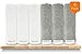Premium Organic Baby Bath Washcloths, 100% NaturaSoft Bamboo (SOFTER Than Cotton), Hypoallergenic Bath Towels For Newborn Babies, Toddler, Boys & Girls (6-Pack - White & Grey)