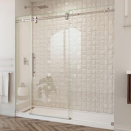 DreamLine Enigma-XO 68-72 in. W x 76 in. H Fully Frameless Sliding Shower Door…