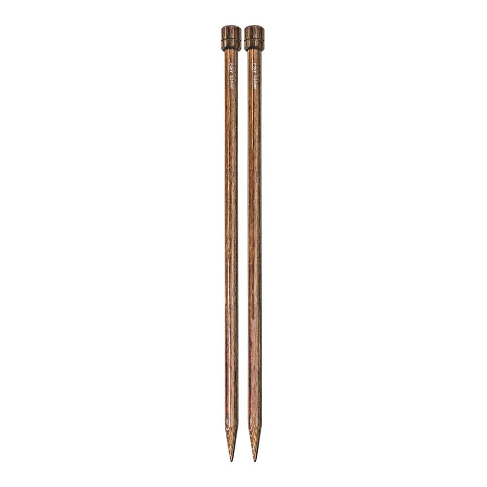 Pony Perfect Single Pointed Needles, Wood, 40 cm, 12 mm - 1 pc